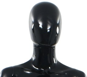 Manequim feminino completo base em vidro 175 cm preto brilhante