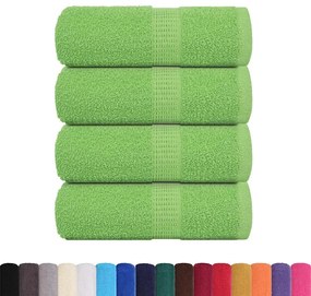 Toalhas de bidé 4pcs 30x50cm 360 gsm 100% algodão verde maça