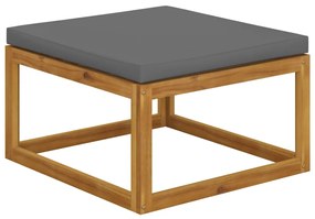 4 pcs conjunto lounge de jardim c/ almofadões acácia maciça