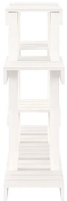 Suporte para plantas 104,5x25x77,5 cm pinho maciço branco