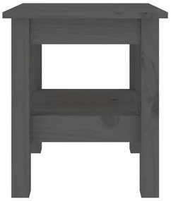 Mesa de centro 35x35x40 cm madeira de pinho maciça cinzento