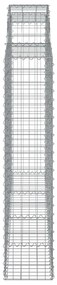 Cestos gabião arqueados 12 pcs 200x30x140/160 ferro galvanizado