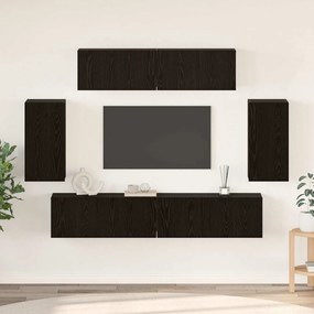 Gabinete de TV de Parede com armazenamento com porta 6 pcs Carvalho Pr