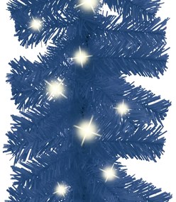 Grinalda de Natal com luzes LED 5 m azul