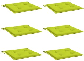 Almofadões cadeiras jardim 6 pcs tecido oxford verde brilhante