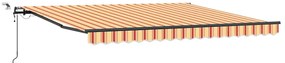 Toldo Retrátil Automático com LED Amarelo e Laranja 400x300 cm