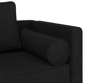 Chaise lounge com almofadões tecido preto