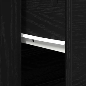 Buffets 2 pcs Carvalho Preto Madeira Engenheirada