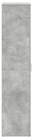 Guarda-Sapatos Cinza Concreto 80x39x180 cm de Madeira de Engenharia