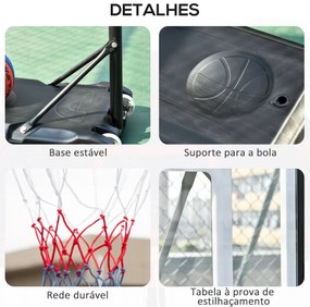 HOMCOM Tabela de Basquetebol para Exterior com Altura Ajustável 206-26