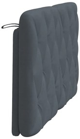 Almofadão de cabeceira 120 cm veludo cinzento-escuro