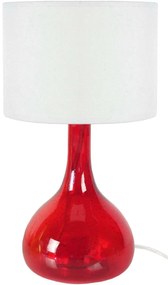 Candeeiros de mesa Tosel  Candeeiro mesa de cabeceira redondo vidro vermelho e branco