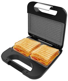 Tostadeira Rock'nToast Grill + com acabamentos em aço inoxidável e 800 W de potência
