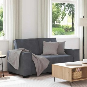 vidaXL Sofá de 2 lugares 120 cm veludo cinza-escuro