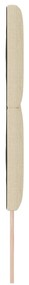Cabeceira Design de Blocos de Diamante Creme 140 cm Tecido