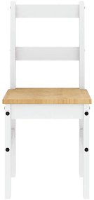 4 pcs conjunto de jantar Panama madeira pinho maciça branco
