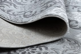 Tapete MEFE moderno  8734 Ornamento - Structural dois níveis de lã cinza cinzento