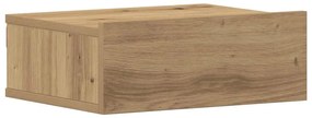 Mesa cabeceira suspensa 2 pcs carvalho artesanal 40x32x15 cm