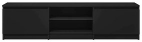 Móvel de TV 140x40x35,5 cm derivados de madeira preto