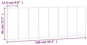 Almofadão de cabeceira 140 cm veludo preto