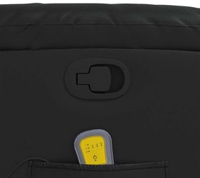 Poltrona de massagens reclinável couro artificial preto