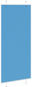 Azul Plissada Cega 95x200 cm Largura Tecido 94,4 cm Poliéster