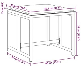 Bancos de jardim c/ almofadões 4 pcs aço e textilene branco