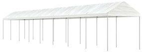 vidaXL Gazebo com telhado 17,84x2,28x2,69 m polietileno branco