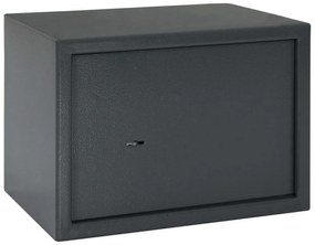 Caixa Segura com Fechadura de Chave Cinza Escuro 25x35x25 cm Aço