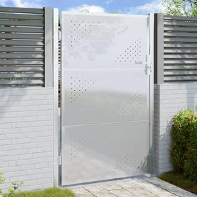 vidaXL Portão de jardim 100x125 cm aço inoxidável