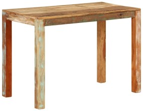 vidaXL Mesa de jantar 110x55x76 cm madeira recuperada maciça