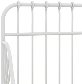 Estrutura de cama extensível em metal branco 80x130/200 cm