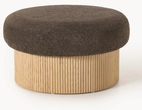 Pufe em teddy-bouclé XL com arrumação Nala