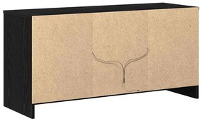 Armário para TV com Luzes de LED em Carvalho Preto, 100x34x50 cm, feit