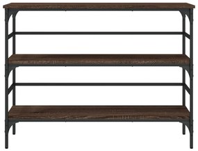 Mesa consola 100x32x75 cm derivados madeira carvalho castanho
