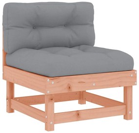 Sofás de centro com almofadões 2 pcs madeira de douglas maciça