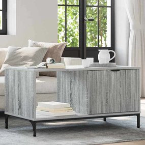 vidaXL Mesa de centro Sonoma cinzento 90 x 49 x 46 cm