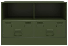 Móveis de TV 2 pcs 67x39x44 cm aço verde azeitona