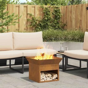 Fire Pit Ferro Enferrujado 50 x 50 x 40 cm Aço corten