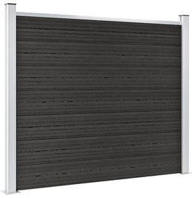 Painel de cerca 180x146 cm WPC cinzento