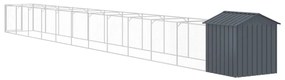 Casota para cães com telhado aço galvanizado antracite