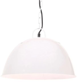 vidaXL Candeeiro suspenso vintage indust. redondo 25 W 41 cm E27 branco