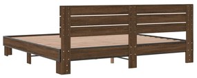 Estrutura de cama 200x200cm derivados madeira/metal