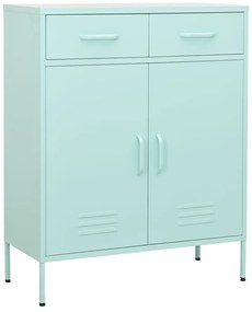 vidaXL Armário de arrumação aço 80x35x101,5 cm verde-hortelã