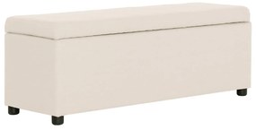 Banco c/ compartimento de arrumação 116 cm poliéster cor creme