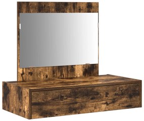 mesa de maquilhagem suspensa Carvalho Fumado 83x40x70 cm