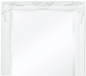 Espelho de parede, estilo barroco, 100x50 cm, branco