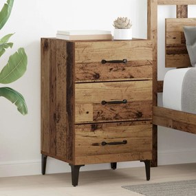 vidaXL Armário de Cabeceira Madeira antiga 40 x 40,5 x 66 cm