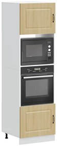 Armários forno 2 pcs Lucca derivados de madeira carvalho sonoma