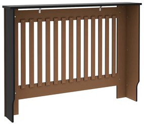 Cobertura de radiador 112x19x81,5 cm MDF preto